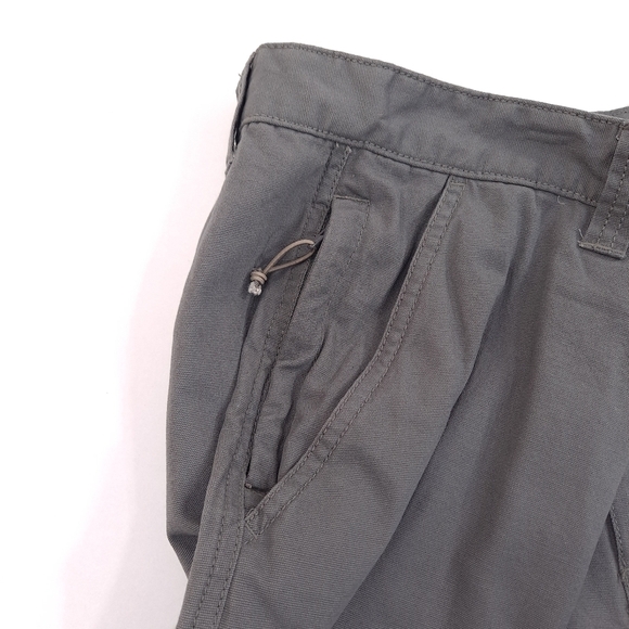 Saddlebred Men's Canvas Shorts Zip Pockets Chimney Gray 100% Cotton - Size 40/9 - Picture 3 of 9
